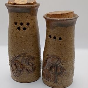 Rustic Ceramic Salt and Pepper Shakers